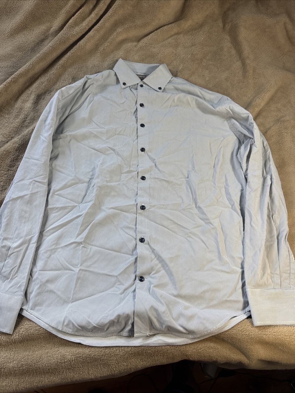 Peter Millar Summer Comfort Long Sleeve Striped Men’s Medium Light Blue